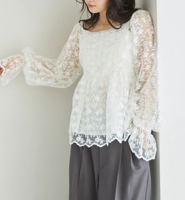 archives「刺繍レース２ｗａｙオフショルブラウス」|シャツ・ブラウス|