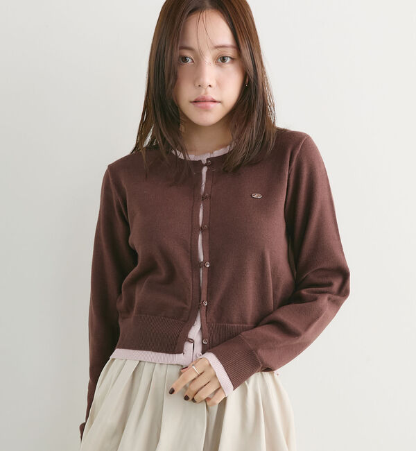 archives「【ＯＮかわ】配色レイヤードダブルボタンニットカーディガン」|カーディガン|