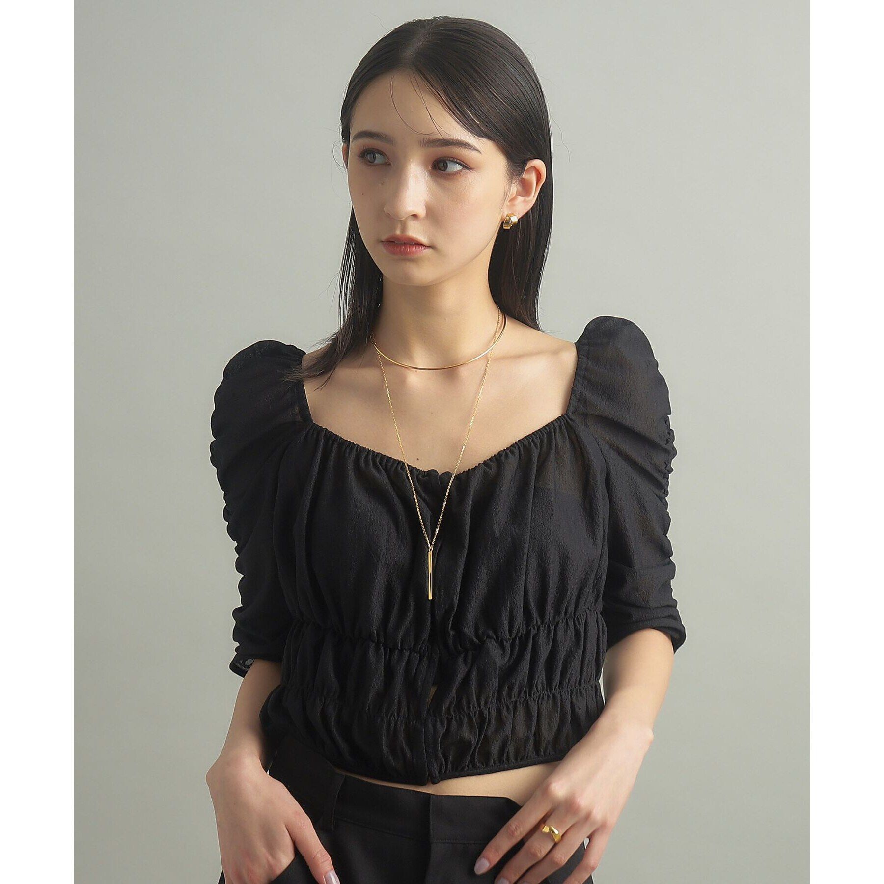 COCOSHNIK ONKITSCH「シルバー ホロウフレキシブルチョーカー GP」|ネックレス|