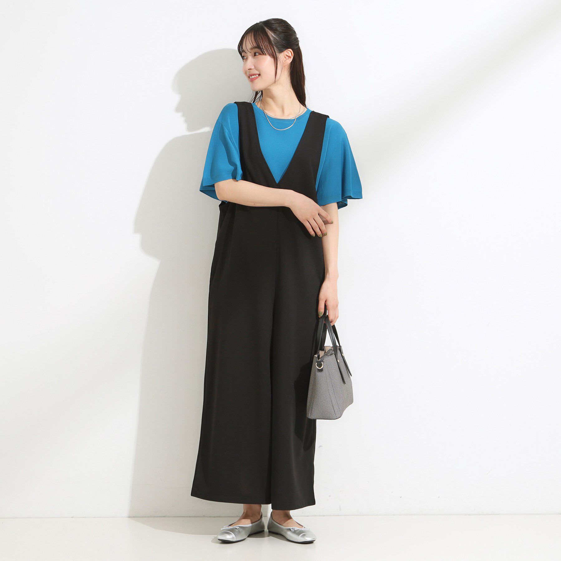 SHOO･LA･RUE「【前後2WAY/洗える】さらっと着られるサロペット」|オールインワン|