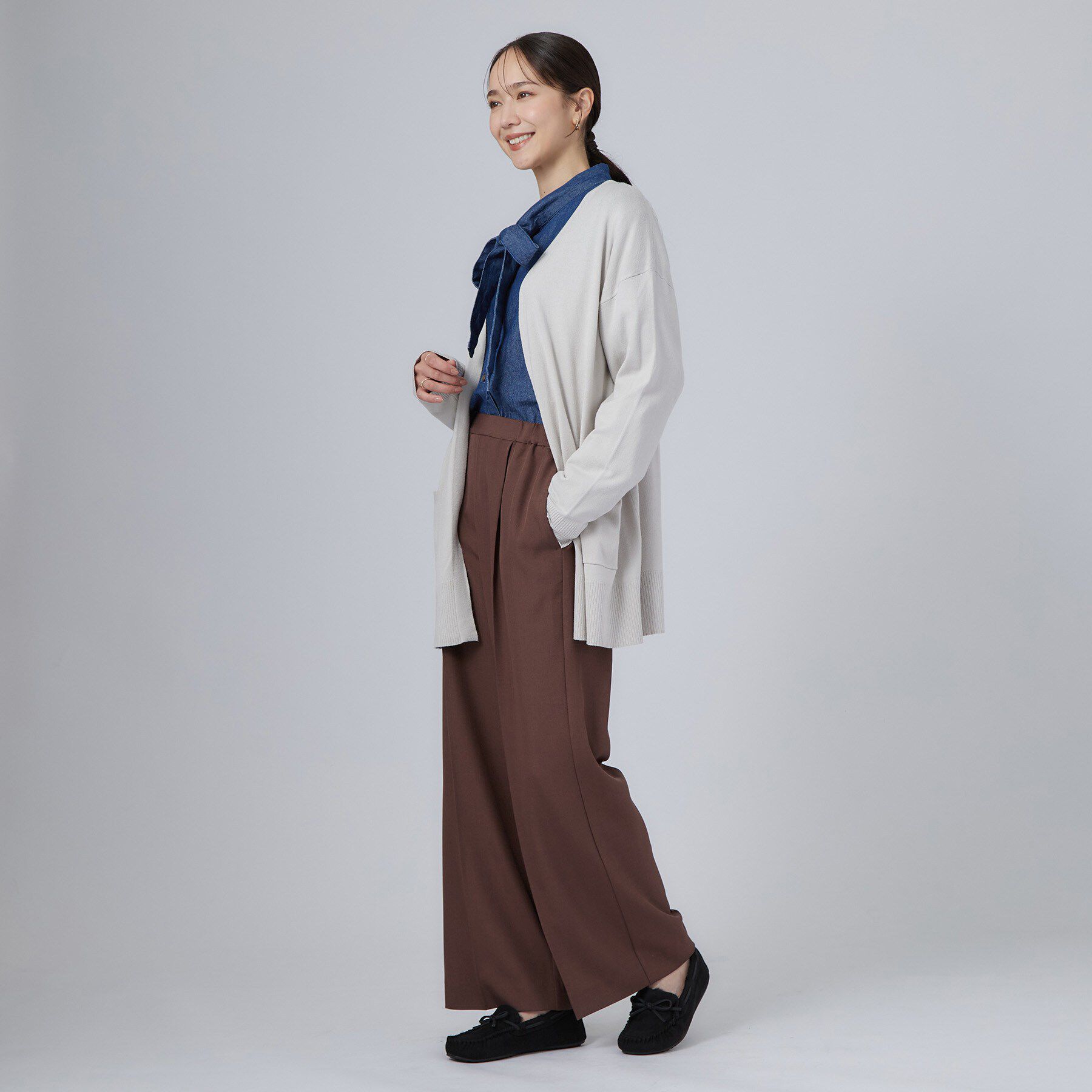 SHOO･LA･RUE「【インヒール】リボンモカシン」|パンプス|