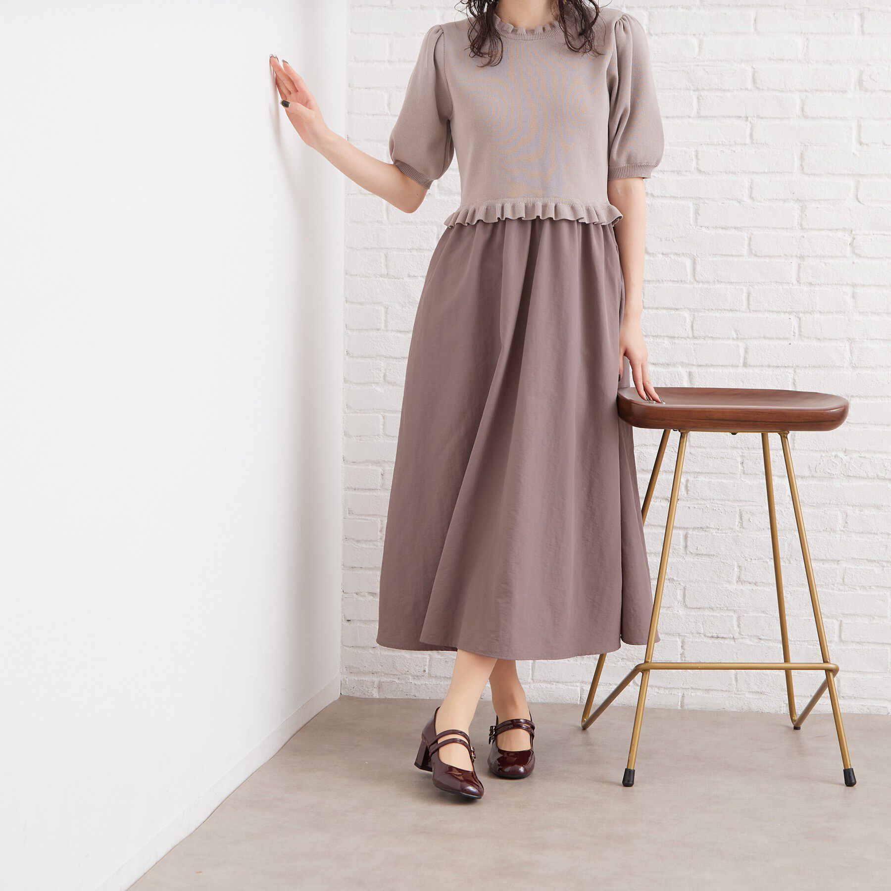 ESPERANZA「Wストラップスクエアエナメルパンプス」|パンプス|