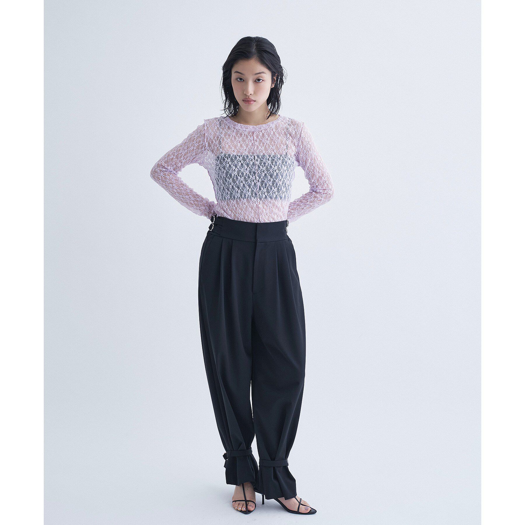 CODE A「【ReRe】stretch lace tops」|Tシャツ・カットソー|