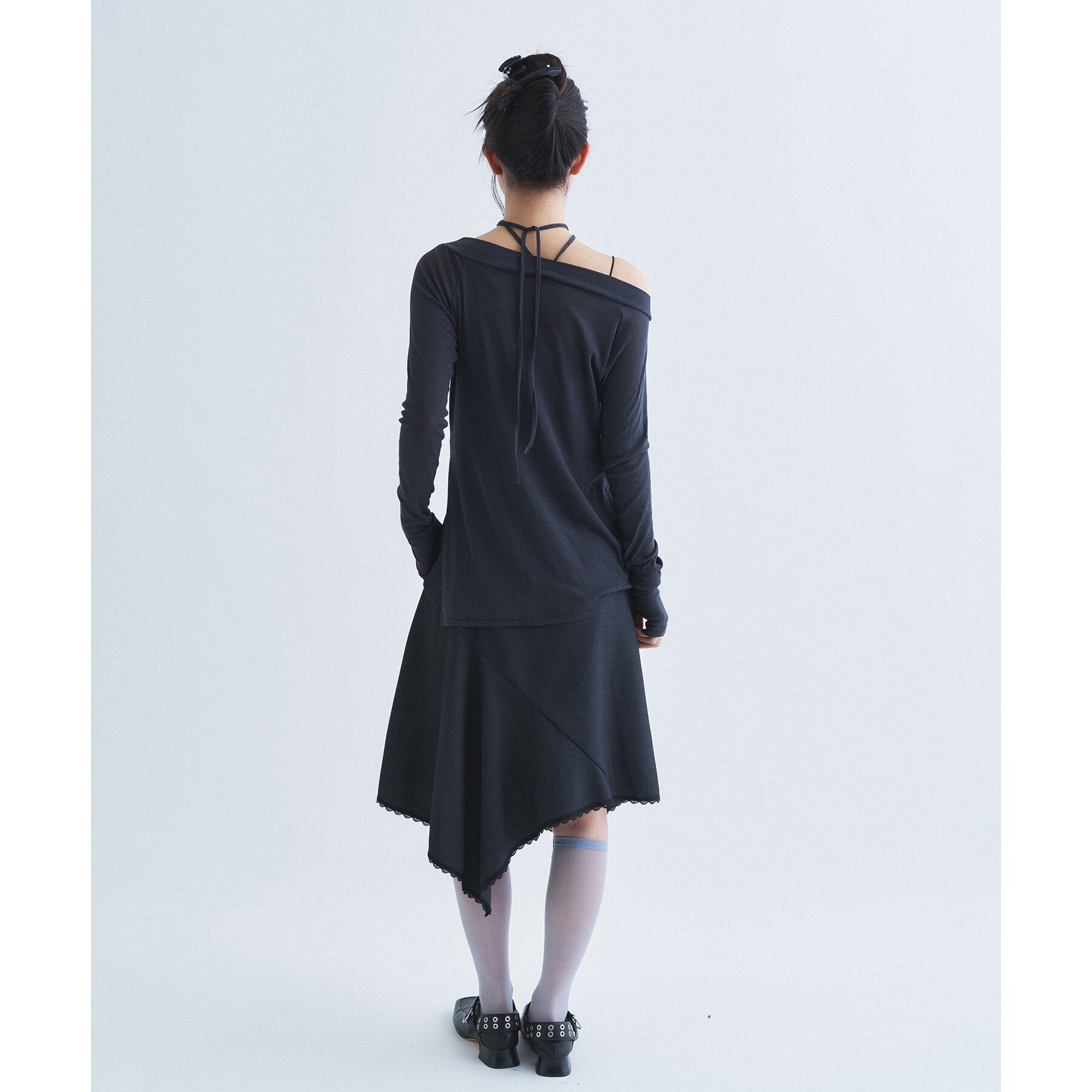 CODE A「tie neck boat top」|Tシャツ・カットソー|