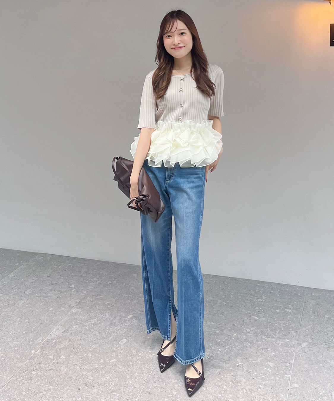COCO DEAL「《COCO DEAL/Wrangler》スラックスライクデニムパンツ」|デニム|