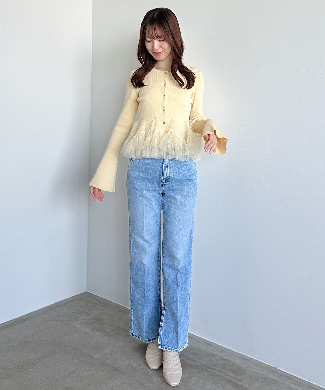 COCO DEAL「《COCO DEAL/Wrangler》スラックスライクデニムパンツ」|デニム|