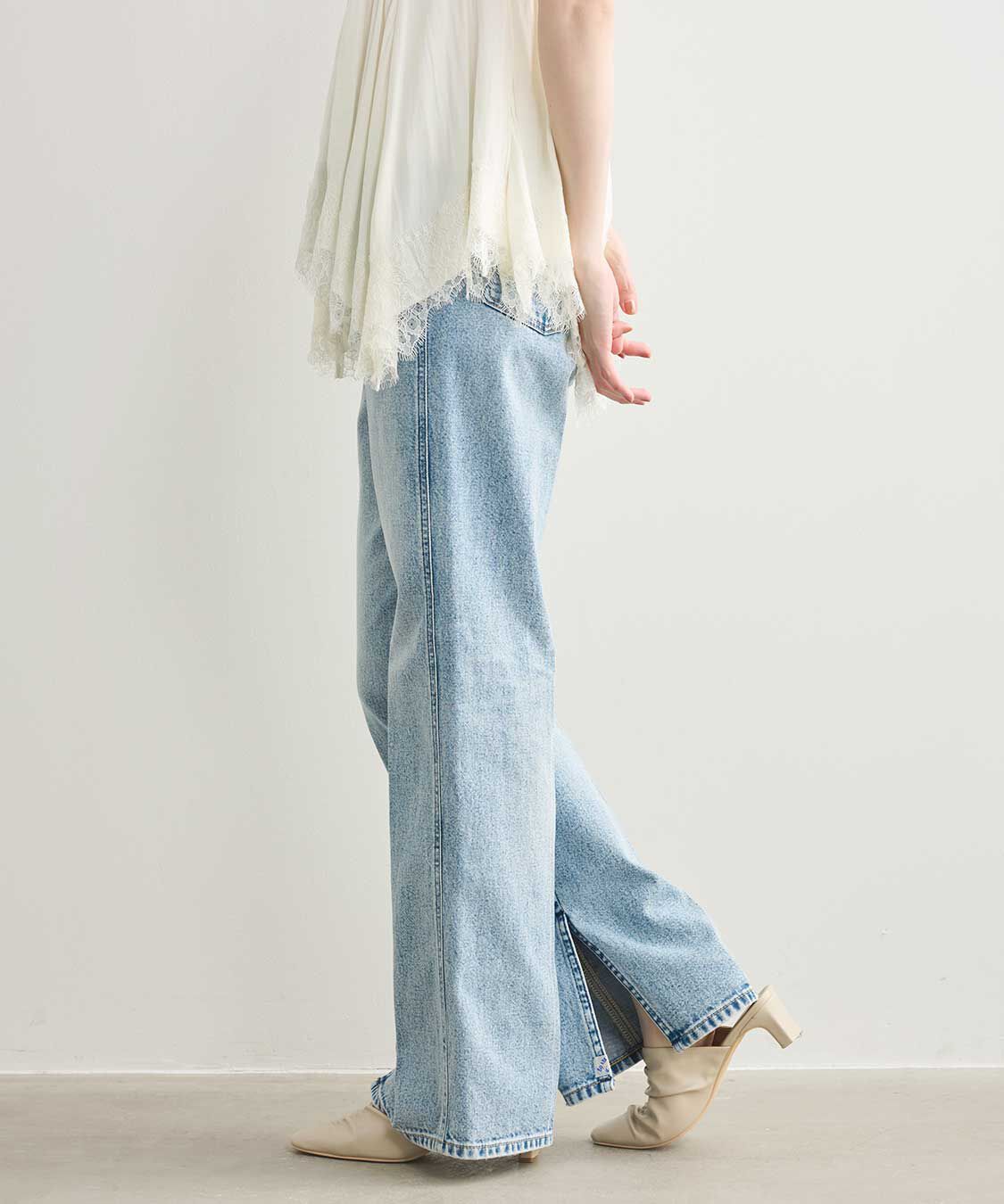 COCO DEAL「《COCO DEAL/Wrangler》スラックスライクデニムパンツ」|デニム|