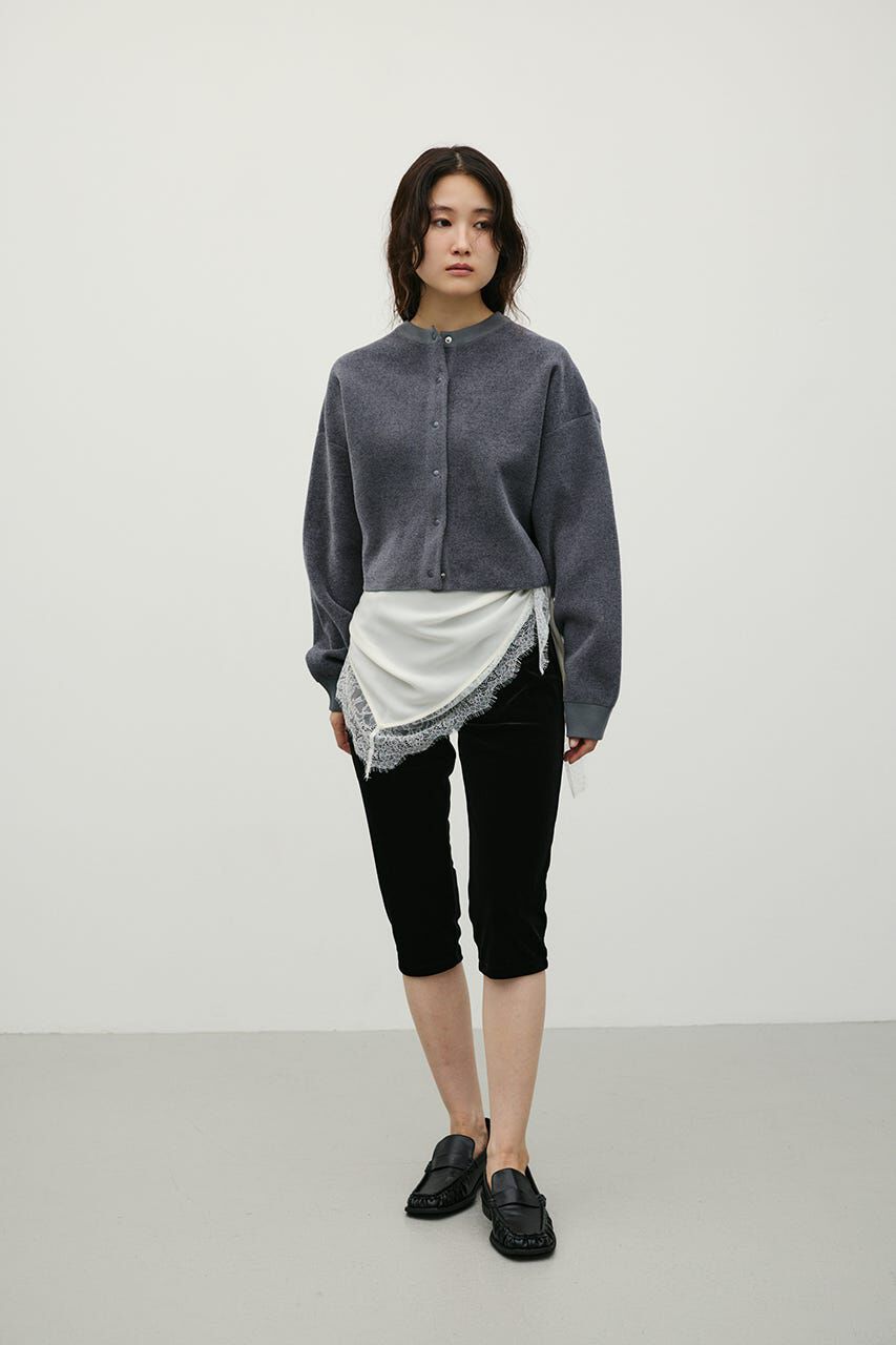 STYLEMIXER「リバーシブルベロアカーディガン」|カーディガン|GRY