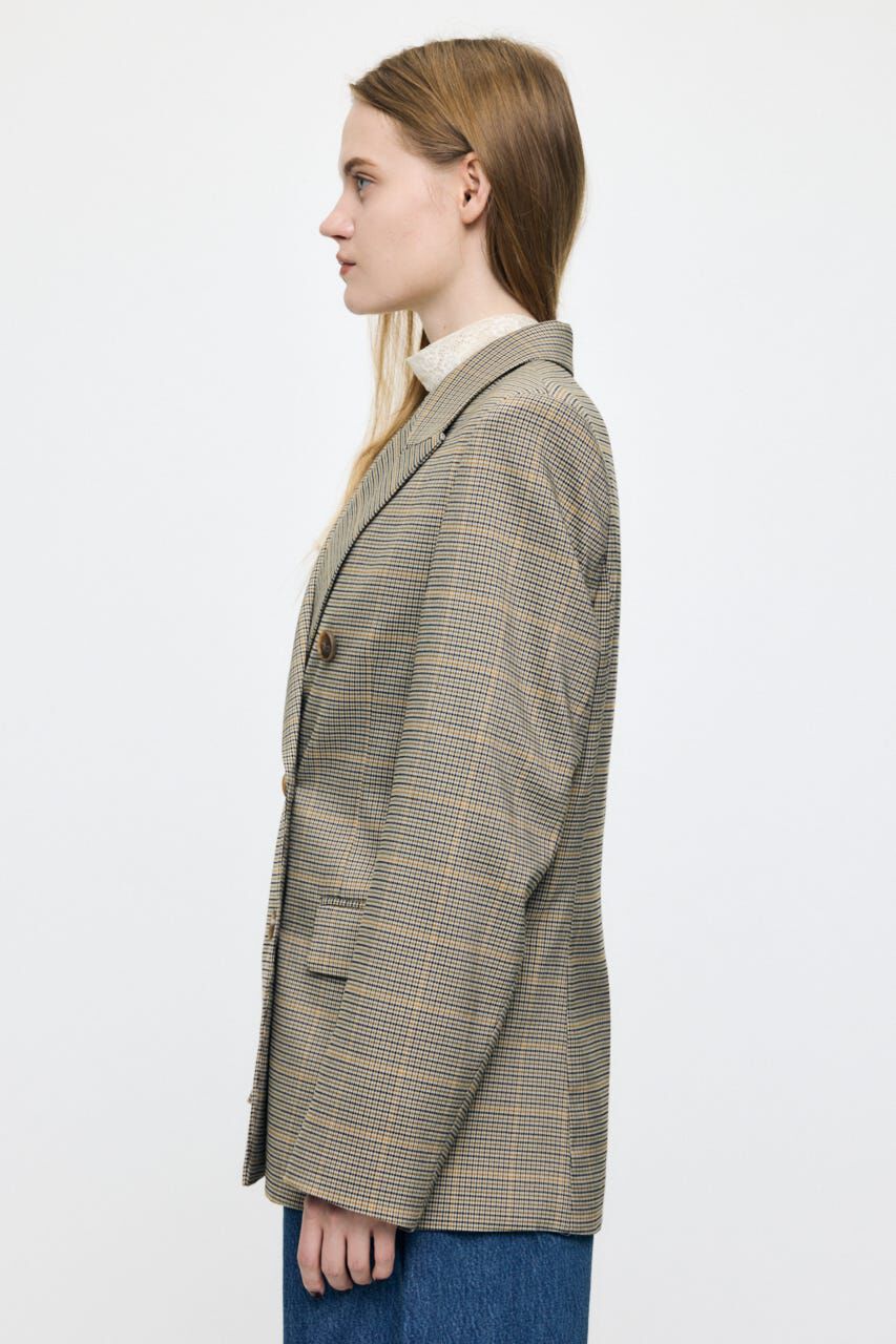 MOUSSY「DOUBLE BREASTED CHECK ジャケット」|その他|