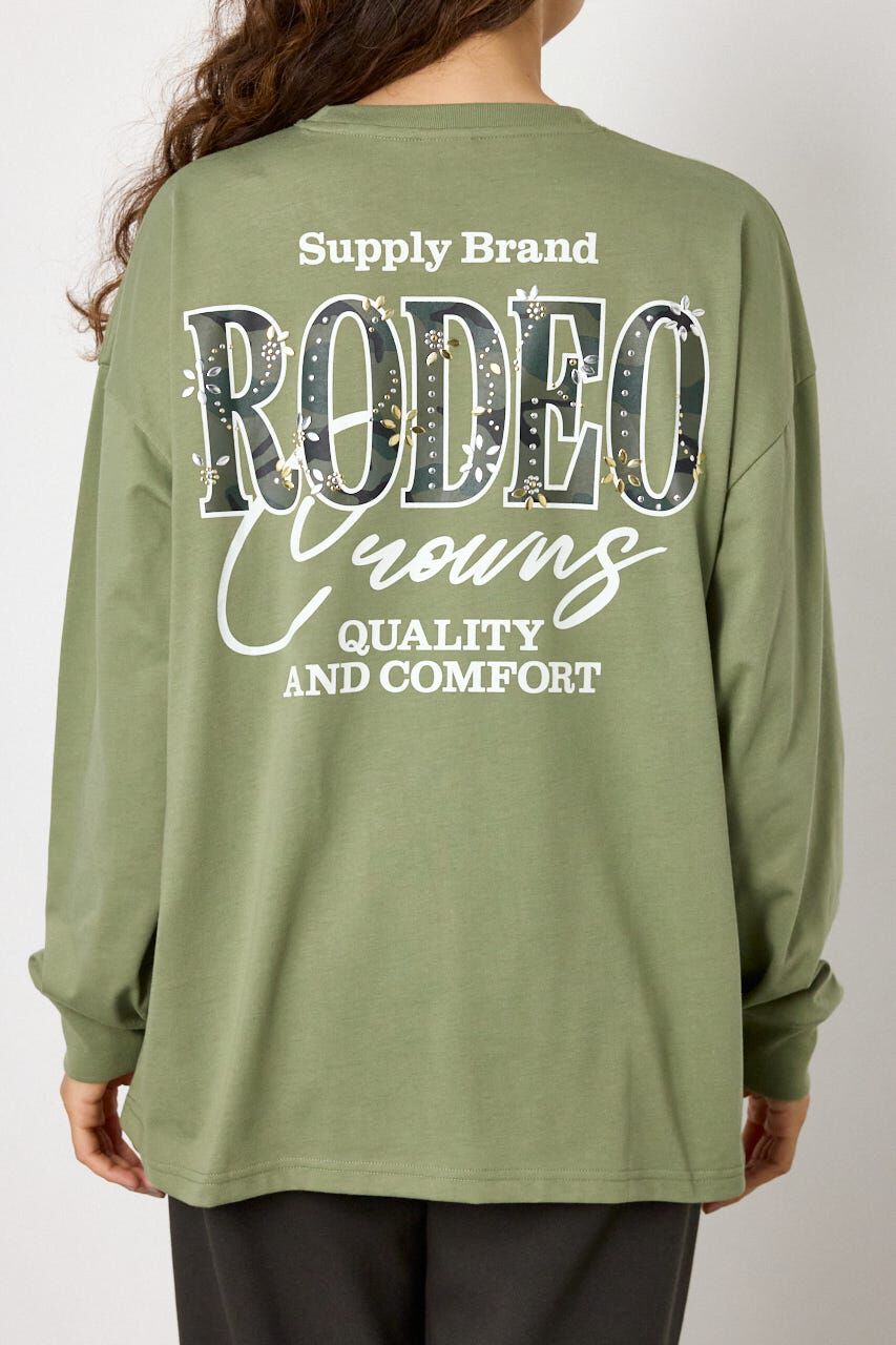 RODEO CROWNS「ホットフィットスタッズロゴロングTシャツ」|Tシャツ・カットソー|