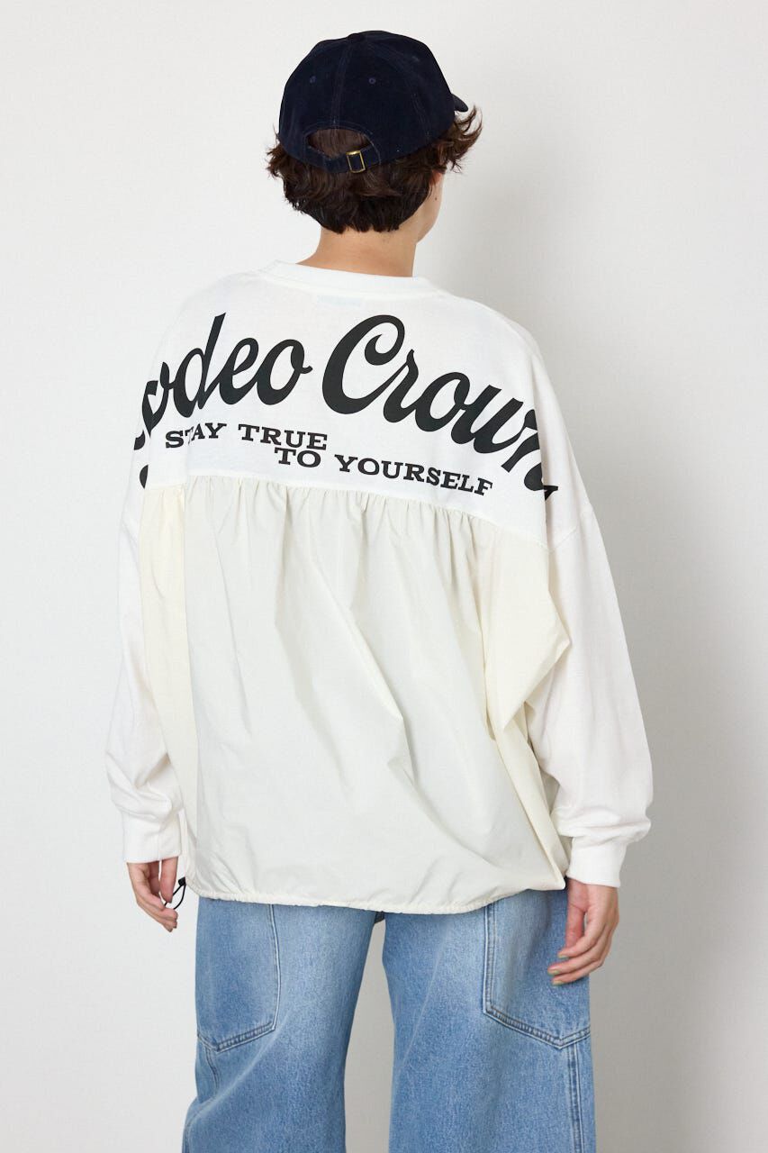 RODEO CROWNS「布帛切替ロゴロングTシャツ」|Tシャツ・カットソー|
