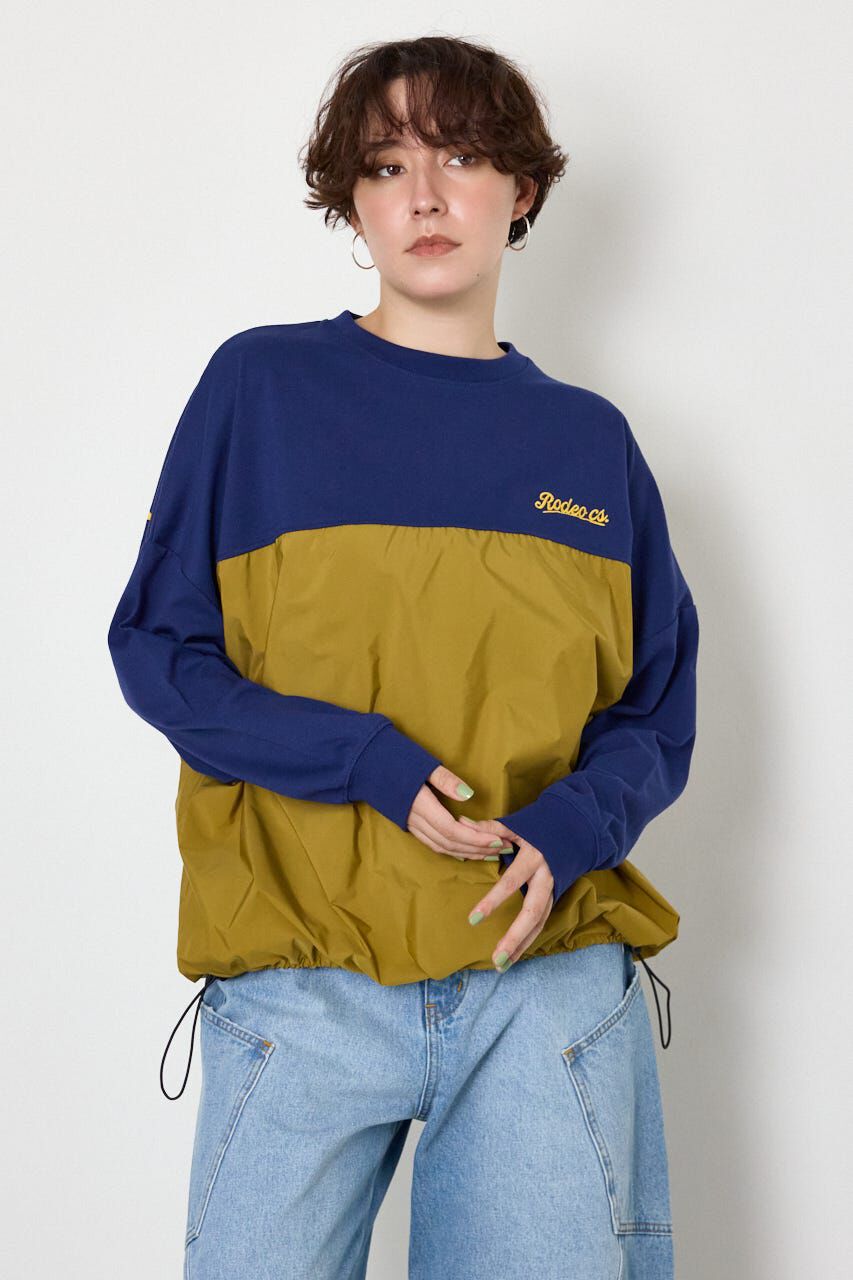 RODEO CROWNS「布帛切替ロゴロングTシャツ」|Tシャツ・カットソー|NVY