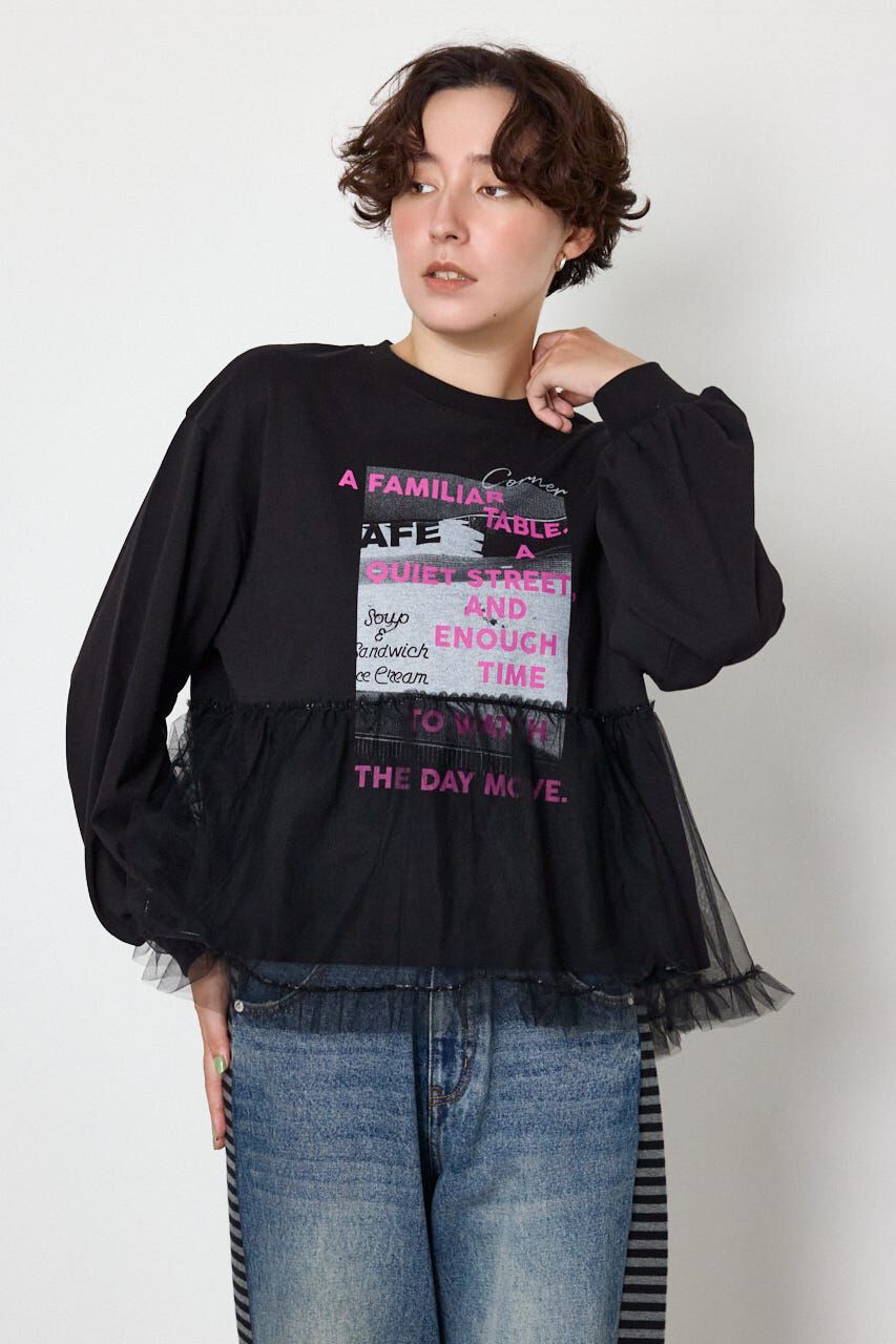 RODEO CROWNS「チュールドッキングトップス」|Tシャツ・カットソー|BLK