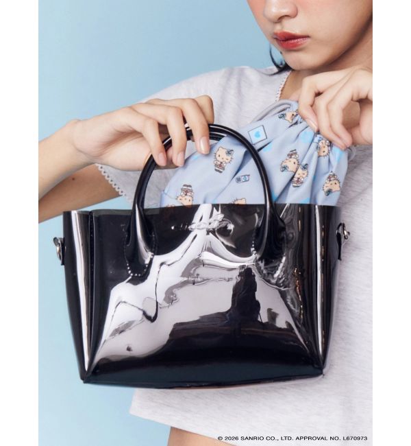 EMODA「【日焼けHello Kitty&times;EMODA】CLEAR SHOULDER BAG」|ハンドバッグ|ブラック