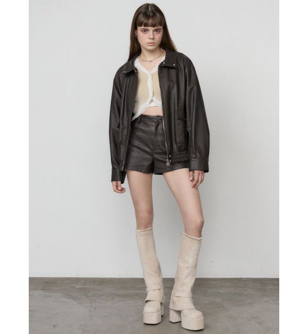 EMODA「FAUXレザーショートパンツ」|その他|