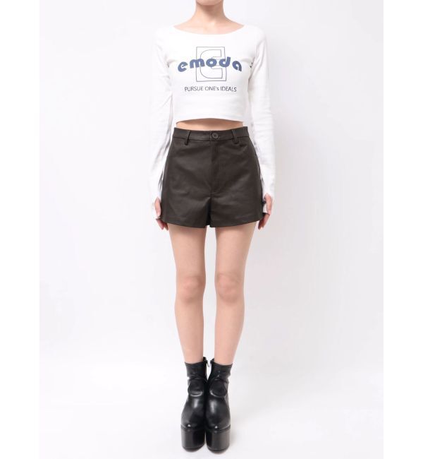 EMODA「FAUXレザーショートパンツ」|その他|