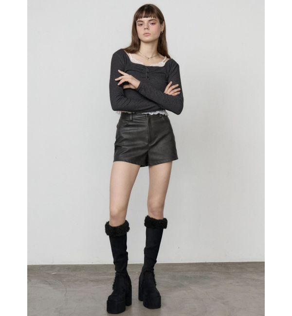 EMODA「FAUXレザーショートパンツ」|その他|