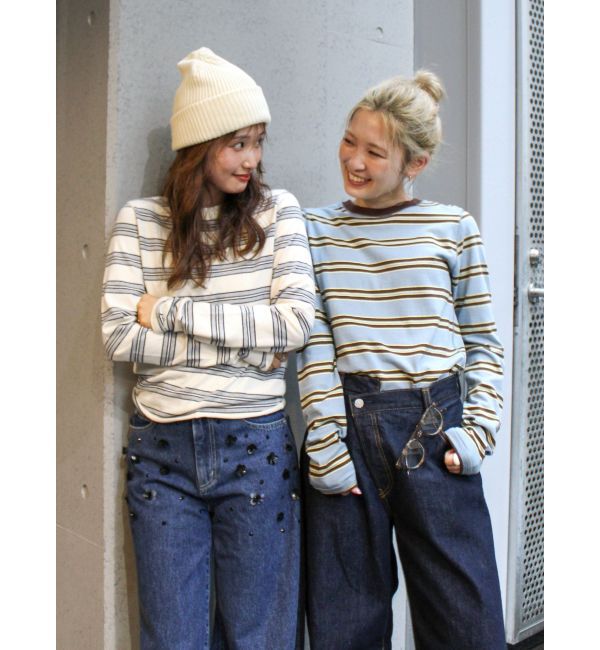Ungrid「ボーダーロングスリーブTee」|Tシャツ・カットソー|