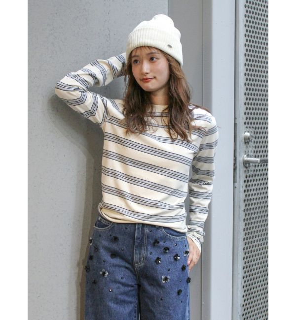 Ungrid「ボーダーロングスリーブTee」|Tシャツ・カットソー|