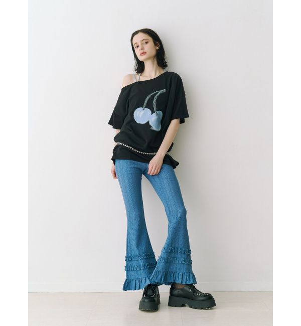 jouetie「レースフリルフィットフレアパンツ」|その他|