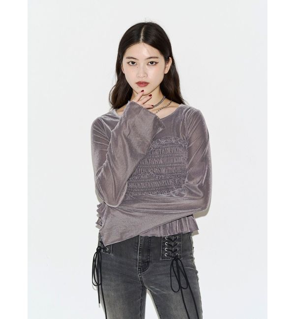 jouetie「ビスチェドッキングベロアトップス」|Tシャツ・カットソー|