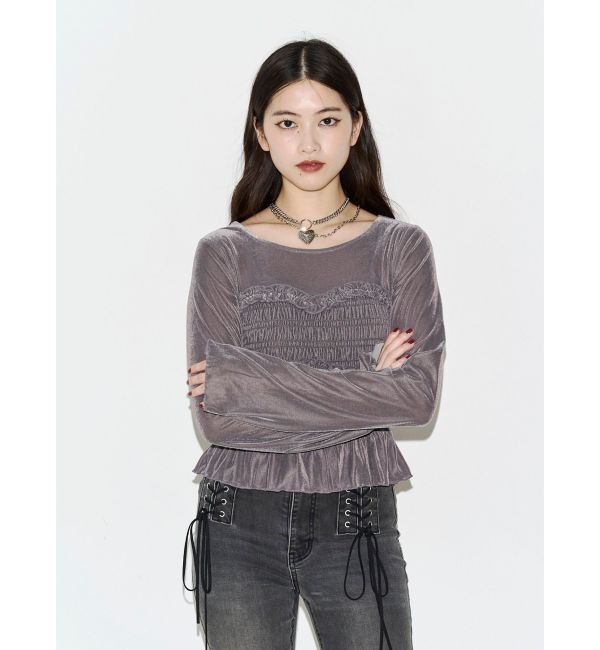 jouetie「ビスチェドッキングベロアトップス」|Tシャツ・カットソー|