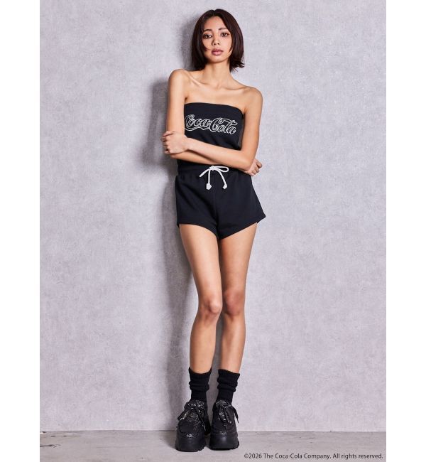 GYDA「Coca-Cola GLITTER embroideryロンパース」|オールインワン|