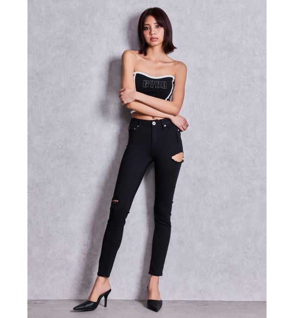 GYDA「Symmetry GYDA side drawstringビスチェ」|チューブトップ|