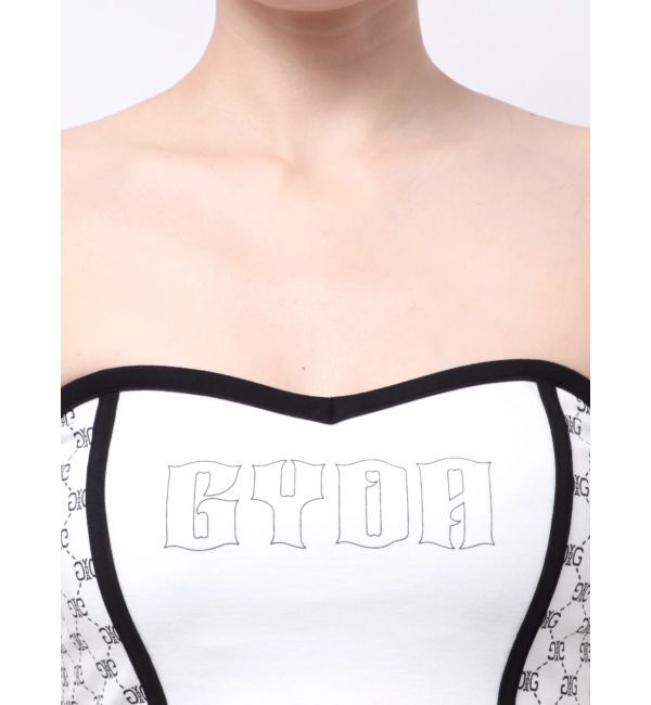 GYDA「Symmetry GYDA side drawstringビスチェ」|チューブトップ|