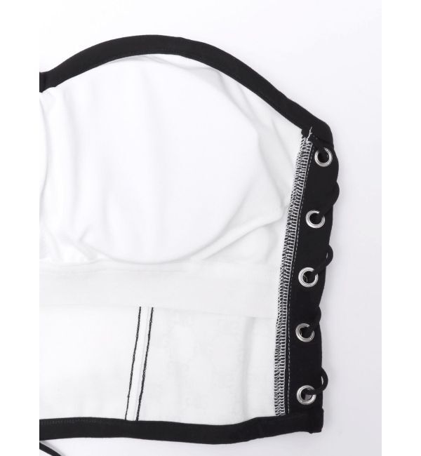 GYDA「Symmetry GYDA side drawstringビスチェ」|チューブトップ|
