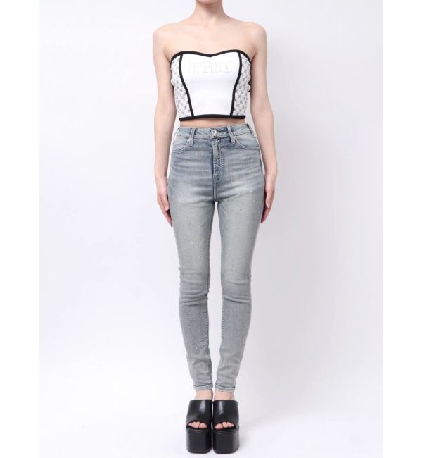 GYDA「Symmetry GYDA side drawstringビスチェ」|チューブトップ|