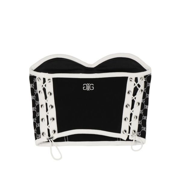 GYDA「Symmetry GYDA side drawstringビスチェ」|チューブトップ|