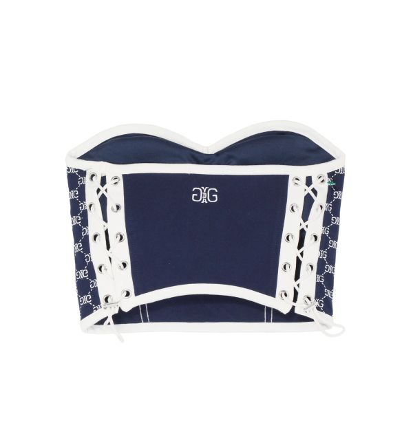 GYDA「Symmetry GYDA side drawstringビスチェ」|チューブトップ|