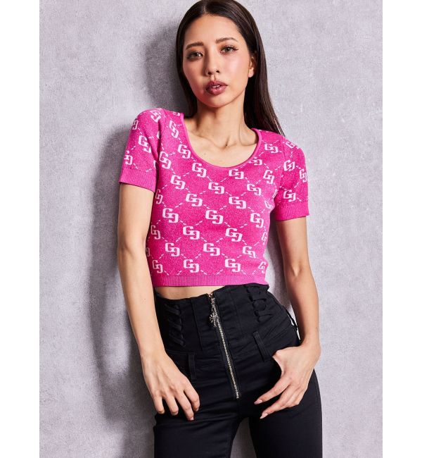 GYDA「GG jacquardラメニットTOPS」|ニット・セーター|