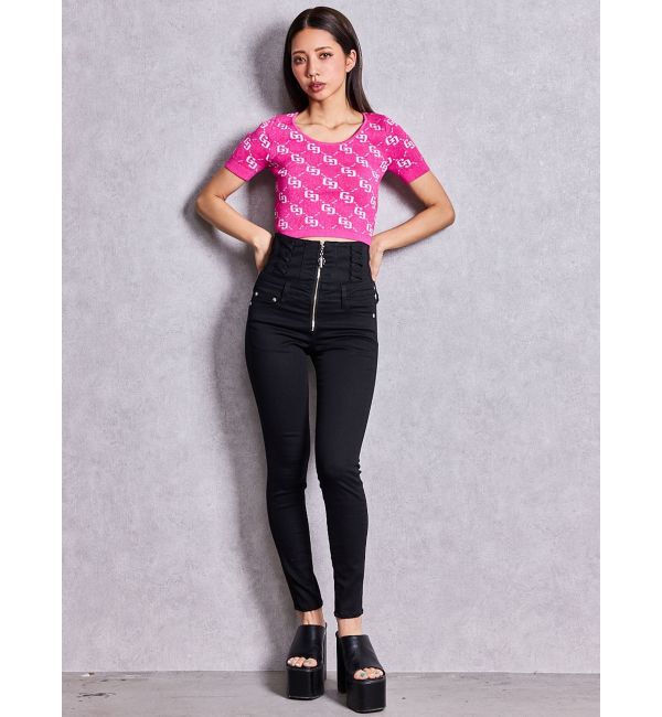 GYDA「GG jacquardラメニットTOPS」|ニット・セーター|