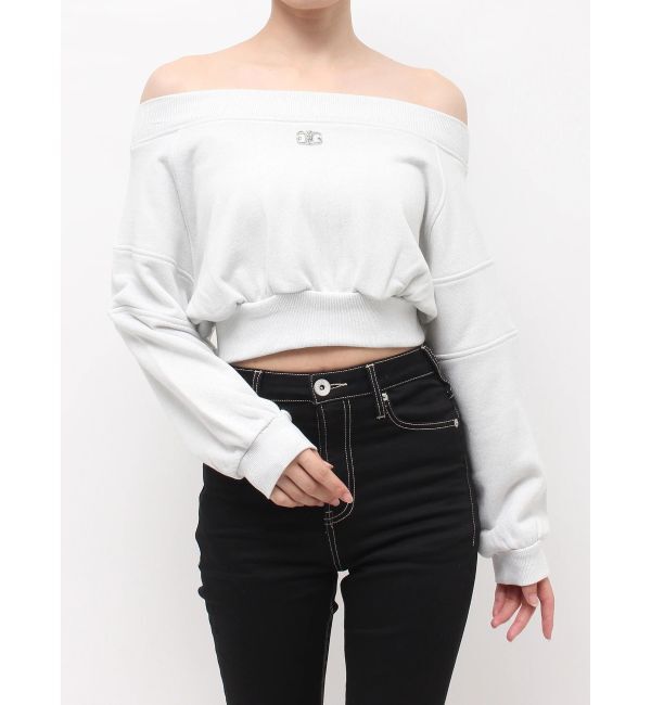 GYDA「Symmetry GYDA short ラメスウェットトップス」|Tシャツ・カットソー|