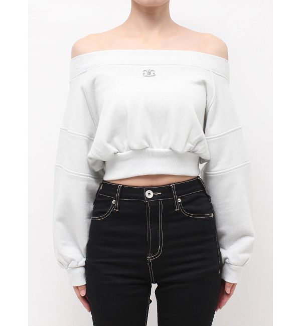 GYDA「Symmetry GYDA short ラメスウェットトップス」|Tシャツ・カットソー|