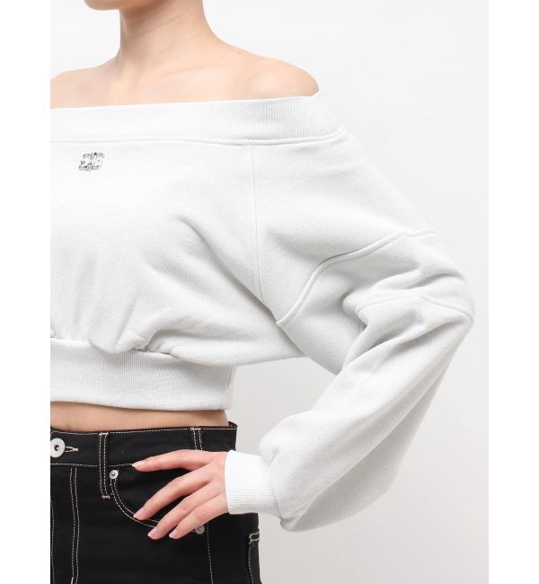 GYDA「Symmetry GYDA short ラメスウェットトップス」|Tシャツ・カットソー|