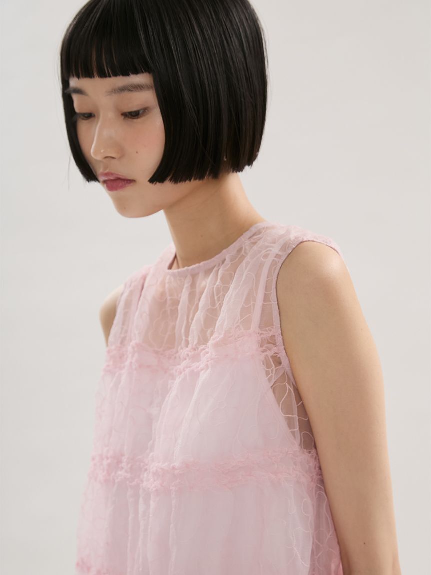emmi atelier「フラワーエンブロイダリーワンピース【セットアップ対応】/ハンドウォッシャブル」|ワンピース|