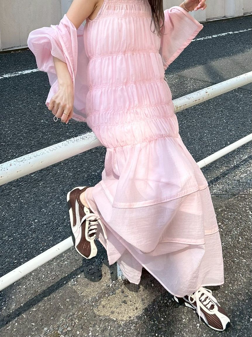 emmi atelier「フラワーエンブロイダリーワンピース【セットアップ対応】/ハンドウォッシャブル」|ワンピース|