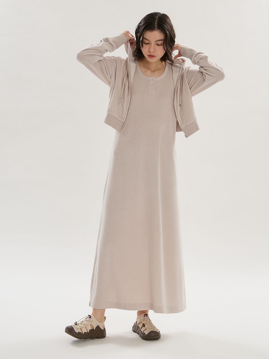 emmi atelier「パイルフーディー&times;ワンピースセット」|ワンピース|