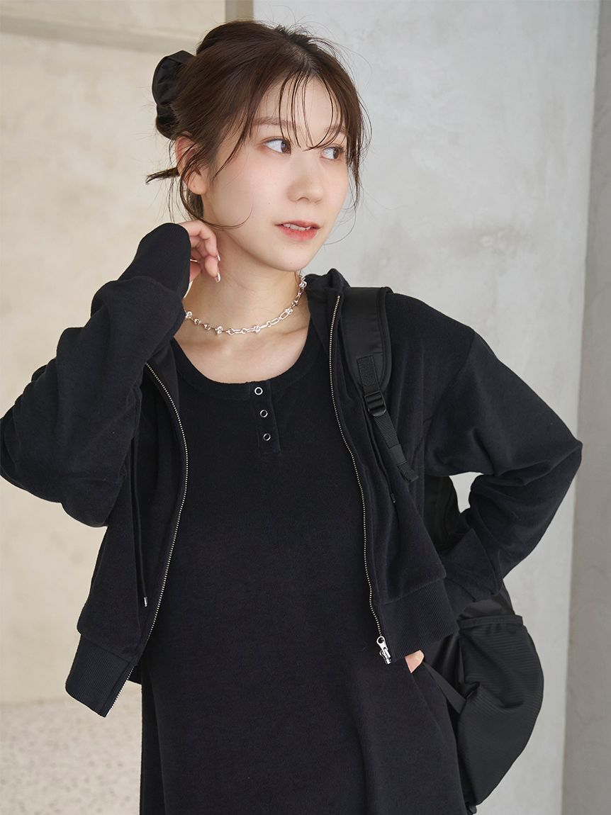 emmi atelier「パイルフーディー&times;ワンピースセット」|ワンピース|