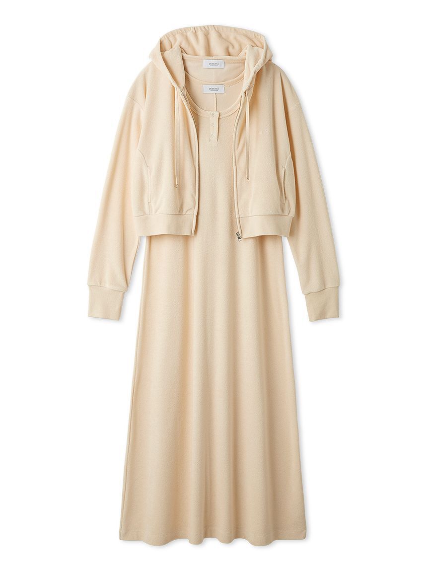 emmi atelier「パイルフーディー&times;ワンピースセット」|ワンピース|