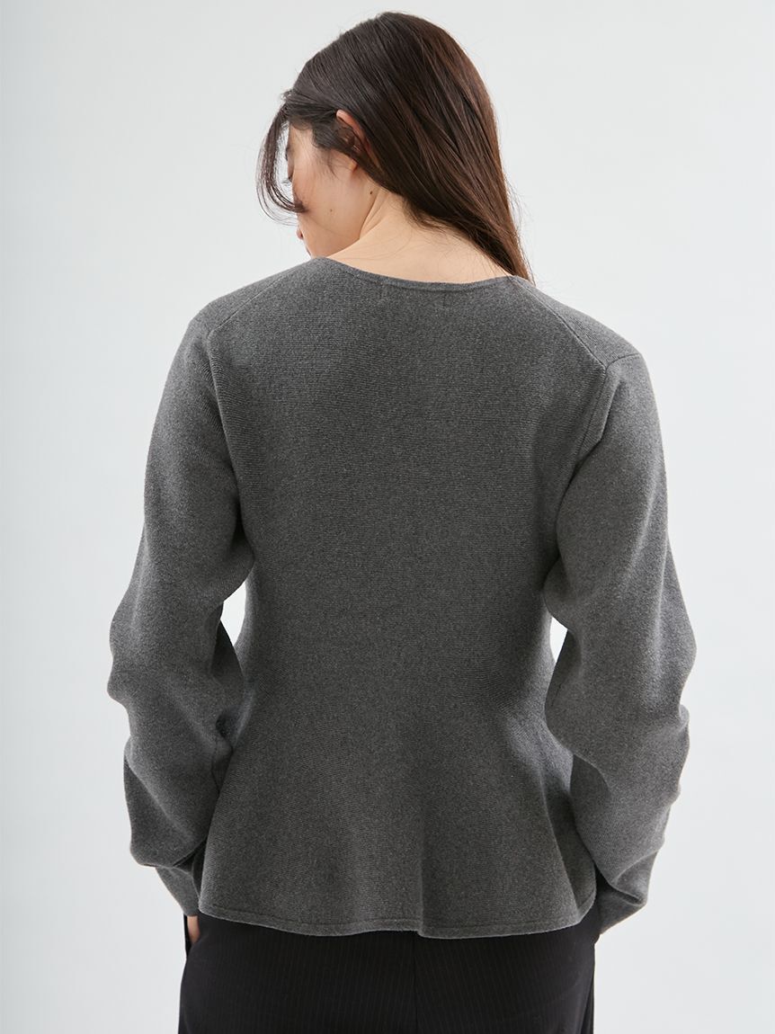emmi atelier「ペプラムニットカーディガン」|カーディガン|