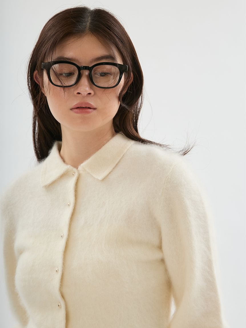 emmi atelier「ウール混ミンク加工ニットカーディガン」|カーディガン|