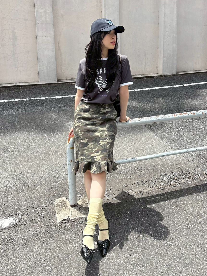 LILY BROWN「【LILY BROWN&times;ANNA SUI】バタフライリンガーストーンTシャツ」|Tシャツ・カットソー|