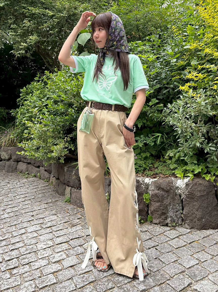 LILY BROWN「【LILY BROWN&times;ANNA SUI】バタフライリンガーストーンTシャツ」|Tシャツ・カットソー|