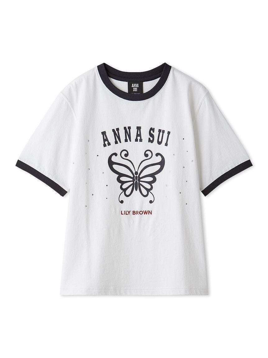 LILY BROWN「【LILY BROWN&times;ANNA SUI】バタフライリンガーストーンTシャツ」|Tシャツ・カットソー|
