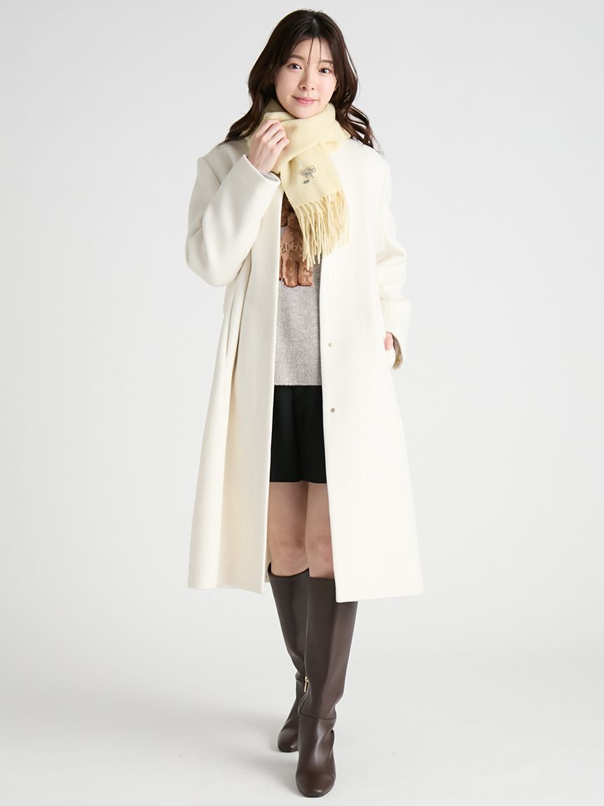カシミヤ混ノーカラーコート（CELFORD）｜ルミネのファッション通販
