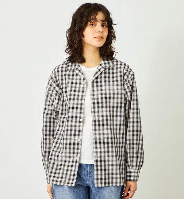 MACKINTOSH PHILOSOPHY「GREY LABEL チェックオープンカラーシャツ」|シャツ・ブラウス|ブラック
